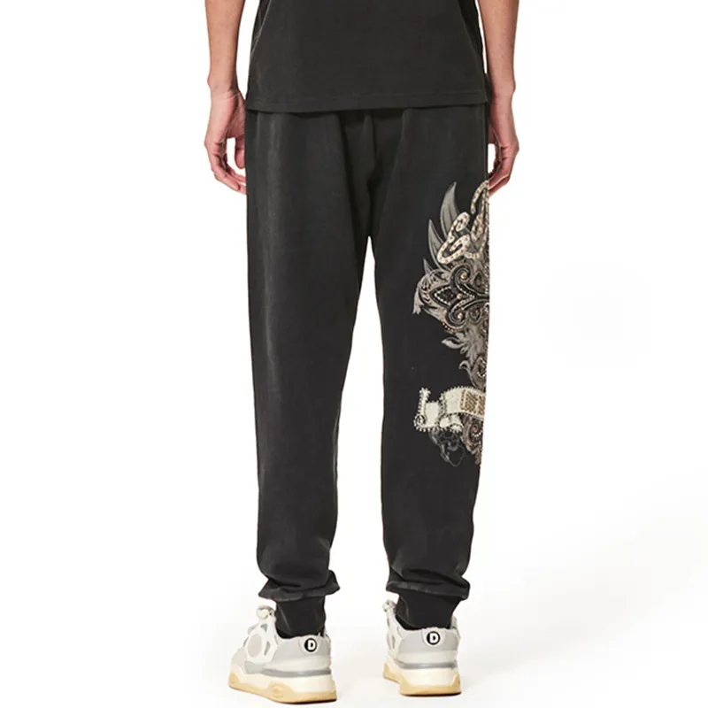 Ed Hardy SS24 Casual Pants Men's Black-4
