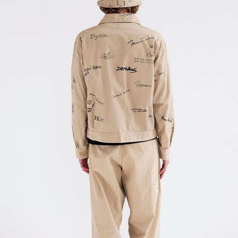 HUMAN MADE Text-print Cotton Shirt Jacket-3