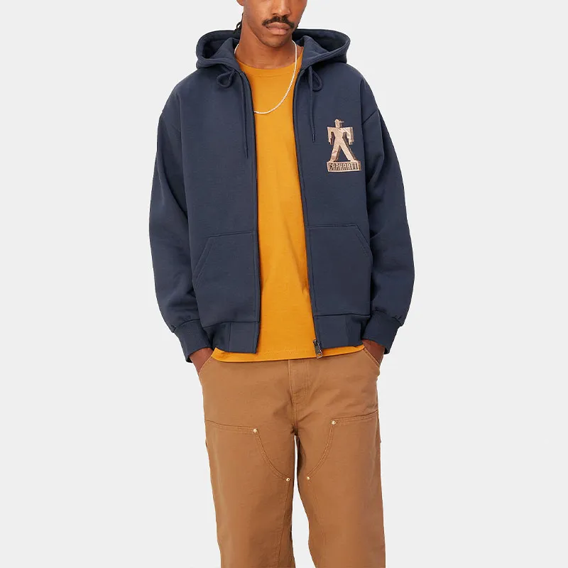Carhartt WIP Hooded Built Sweat Jacket Jacket Unisex Navy-5