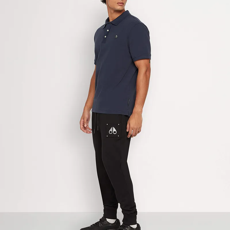 Moose Knuckles Polo Shirt Men's Marine Blue-4
