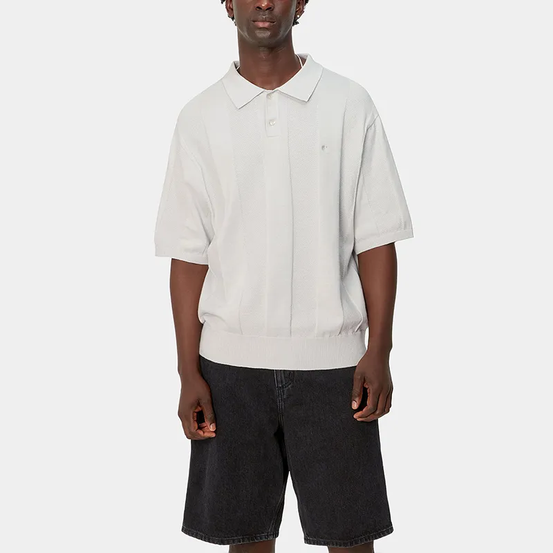 Carhartt WIP Polo Shirt Unisex Glacier Gray-3