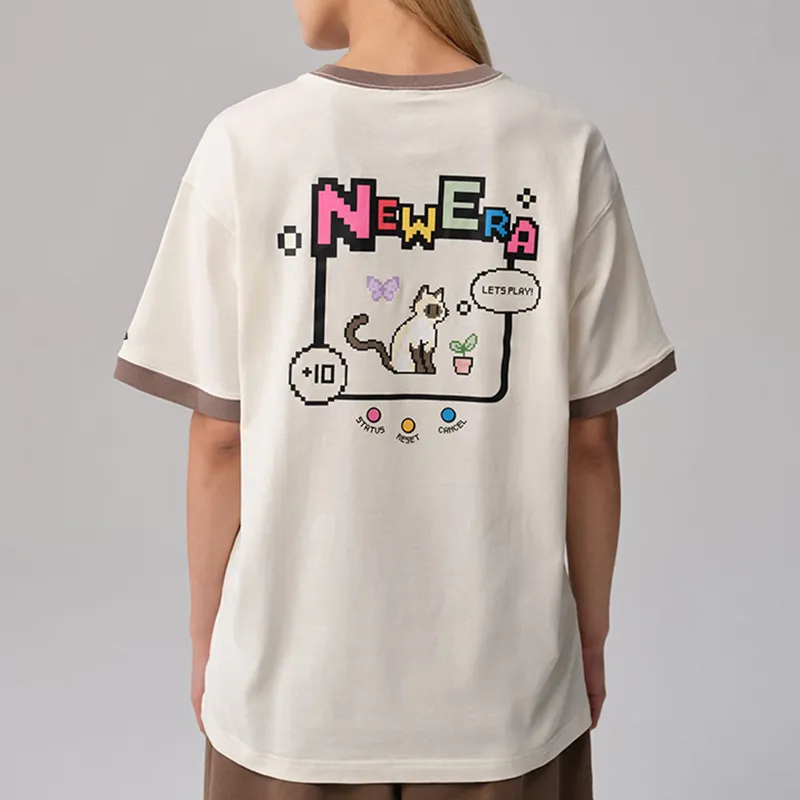New Era T Shirt Unisex Ivory White-3
