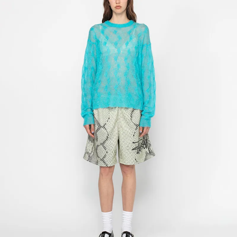 Stussy Loose Knit Cross Cable Sweater-9