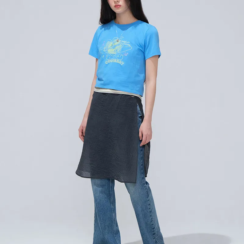 COVERNAT Casual Short Skirts Women's Charcoal Gray-5