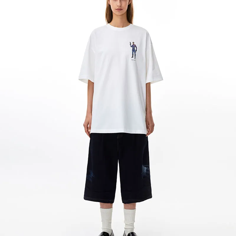 Disney X ADER ERROR Disney/Disney Co branded Model T Shirts Unisex White-2