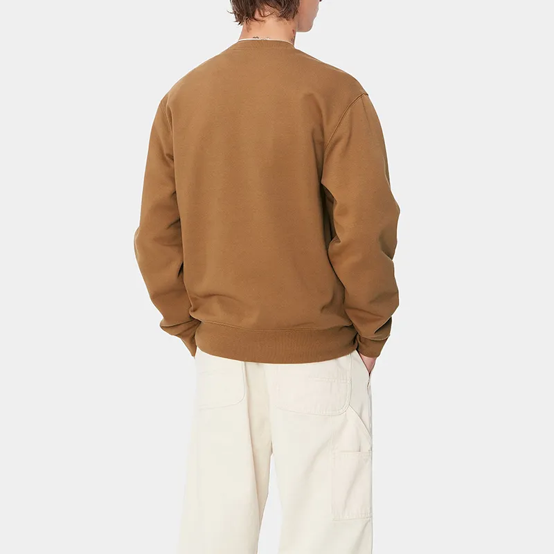 Carhartt WIP SS24 Heart Train Pocket Sweat Sweatshirt Unisex Brown-4