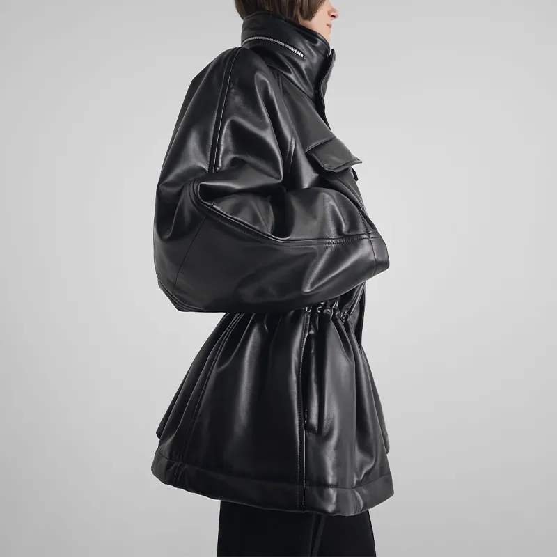 Phoebe Philo Leather Jacket Women's Black-4