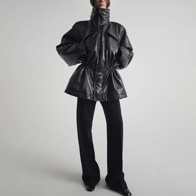 Phoebe Philo Leather Jacket Women's Black-2