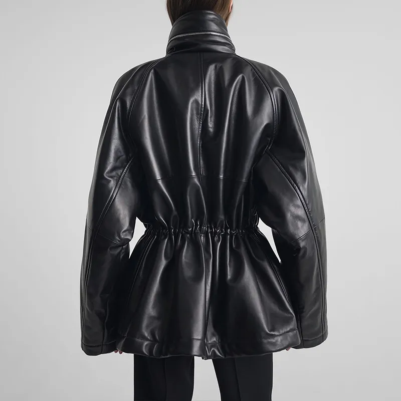 Phoebe Philo Leather Jacket Women's Black-3
