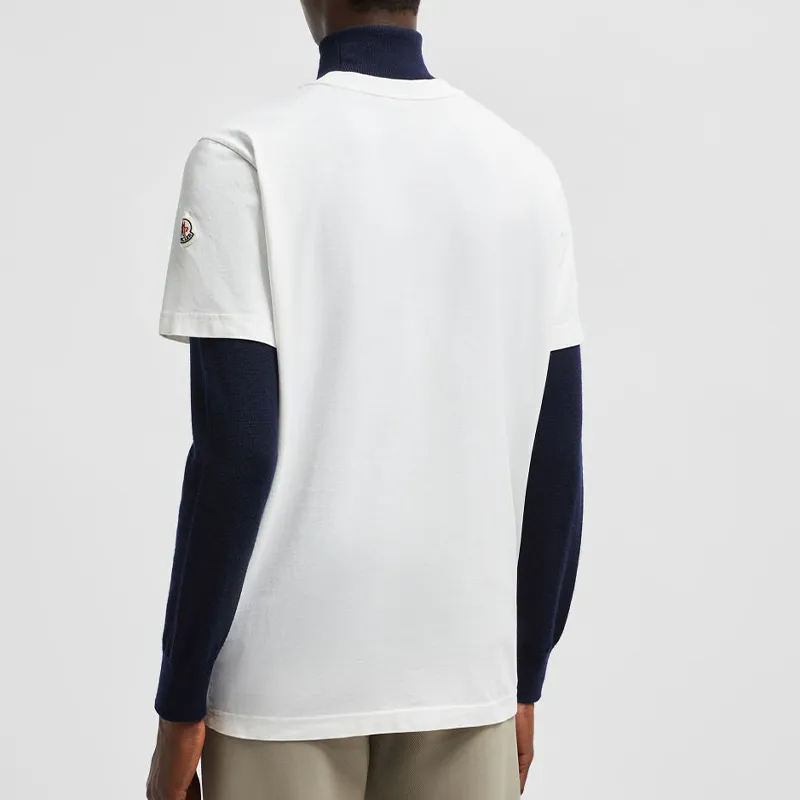 Moncler Logo Embroidered Crewneck T Shirt-3