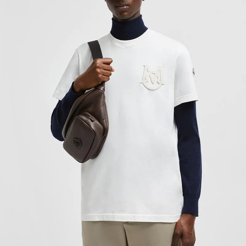 Moncler Logo Embroidered Crewneck T Shirt-2