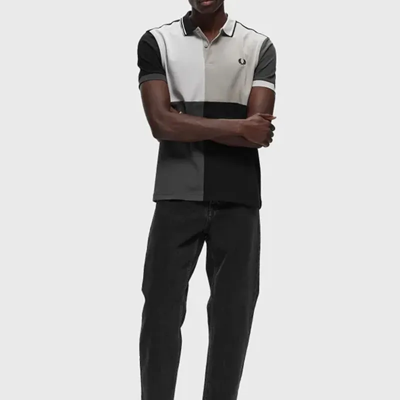 FRED PERRY X Beams Colour-block Polo Shirt-1