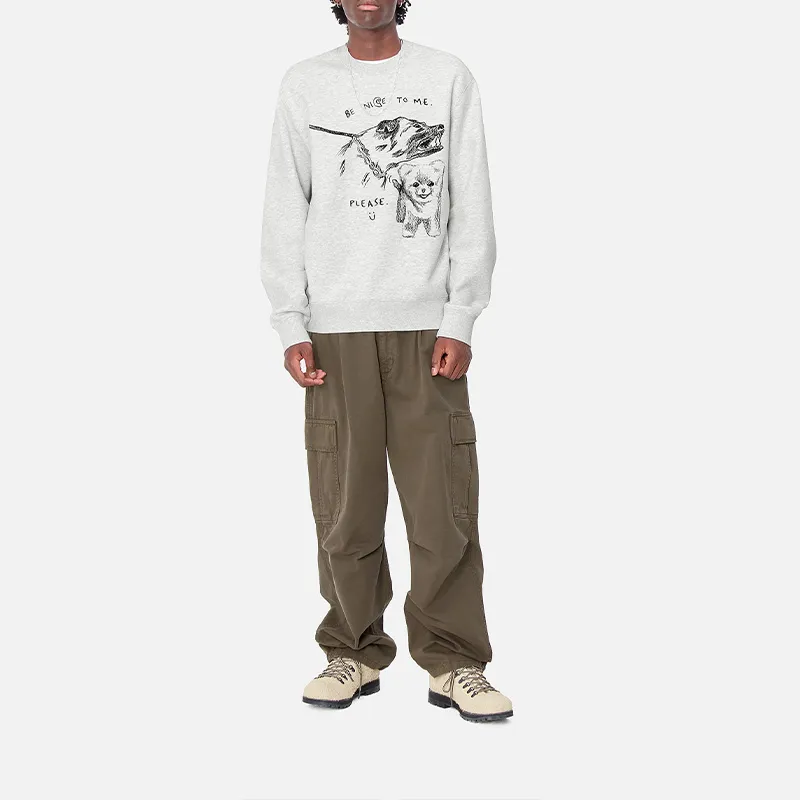 Carhartt WIP Pepe Be Nice Sweat Sweatshirt Unisex Gray-3