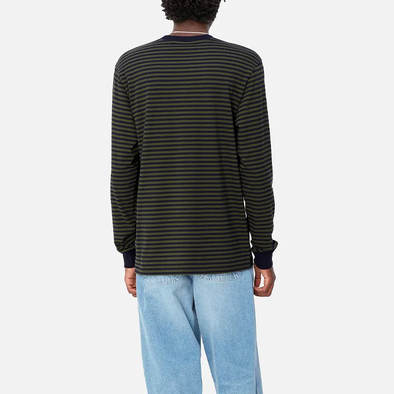 Carhartt WIP L/S Verner Pocket T-Shirt T-Shirt Unisex Dark Marine Blue-3