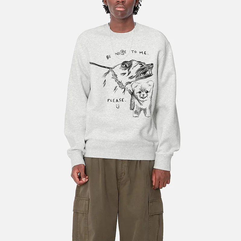Carhartt WIP Pepe Be Nice Sweat Sweatshirt Unisex Gray-2