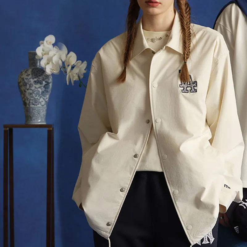 New Era Blue And White Porcelain Series Jackets Unisex White-3
