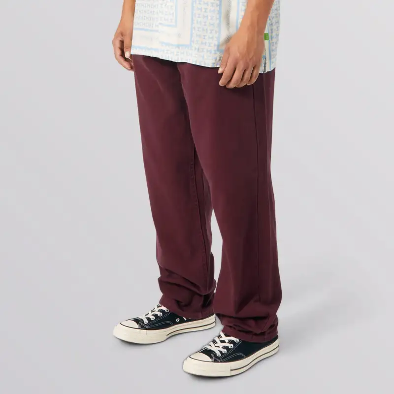 HUF SS24 FW24 Jeans Unisex Wine-Colored-4