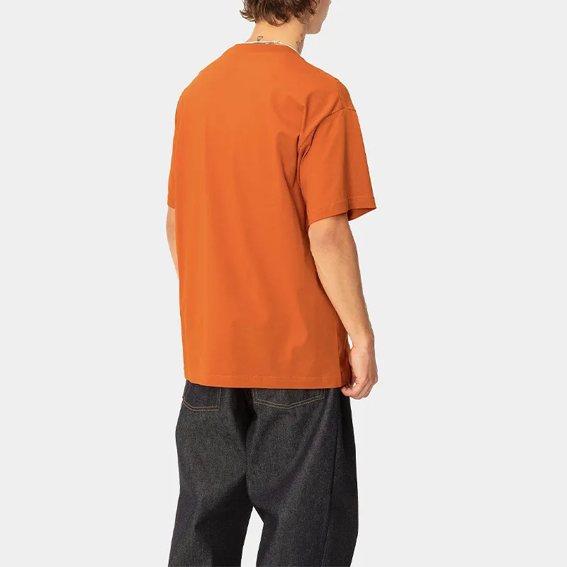 Carhartt WIP FW24 S/S Brush T Shirt T Shirt Men's Ginger Yellow-4
