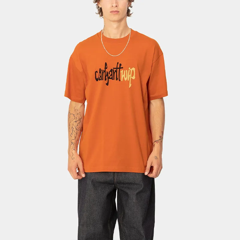 Carhartt WIP FW24 S/S Brush T Shirt T Shirt Men's Ginger Yellow-3