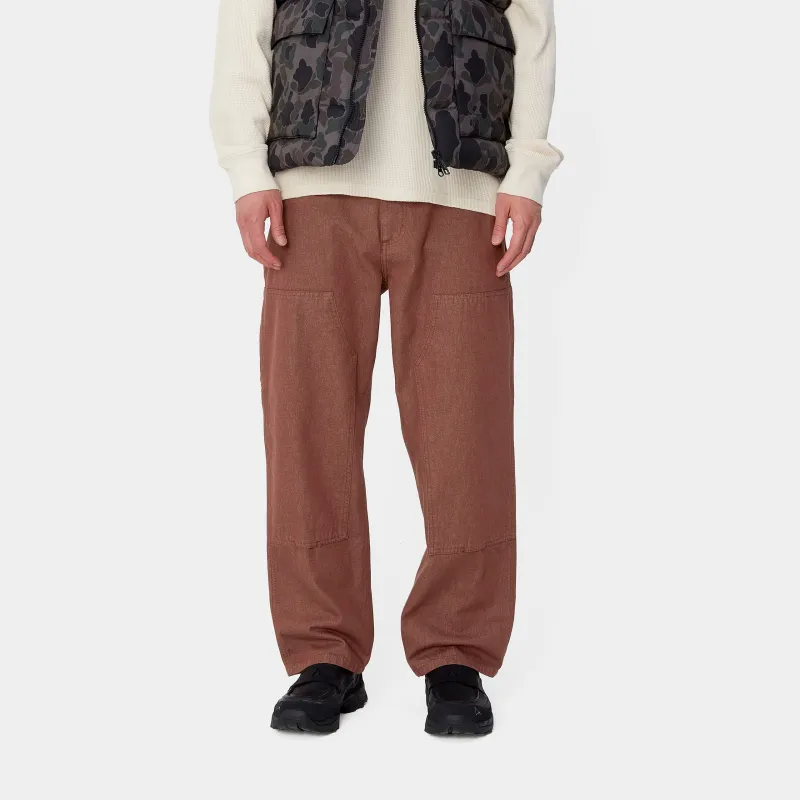 Carhartt WIP Midland Double Knee Pant Jeans Men's Brown Red-2