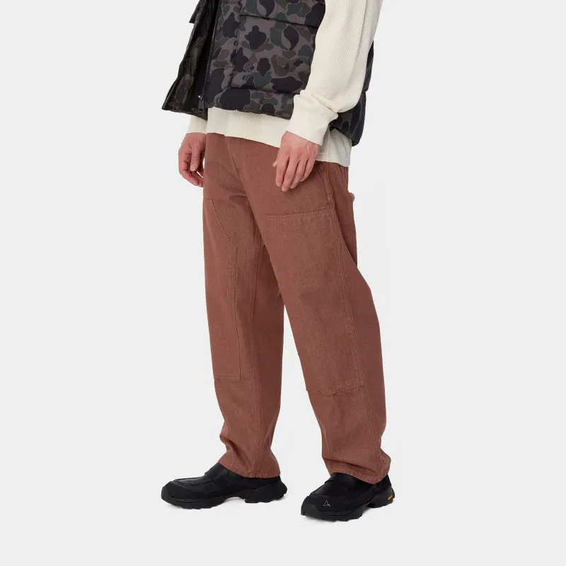 Carhartt WIP Midland Double Knee Pant Jeans Men's Brown Red-4