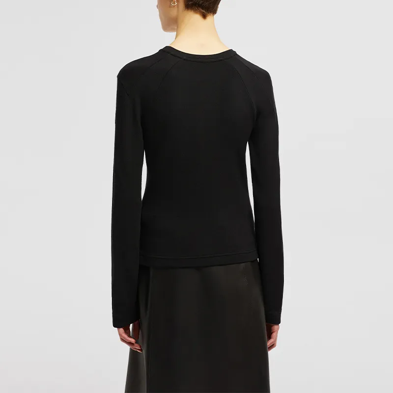 Moncler Raglan Sleeve T Shirt Women's Black-2