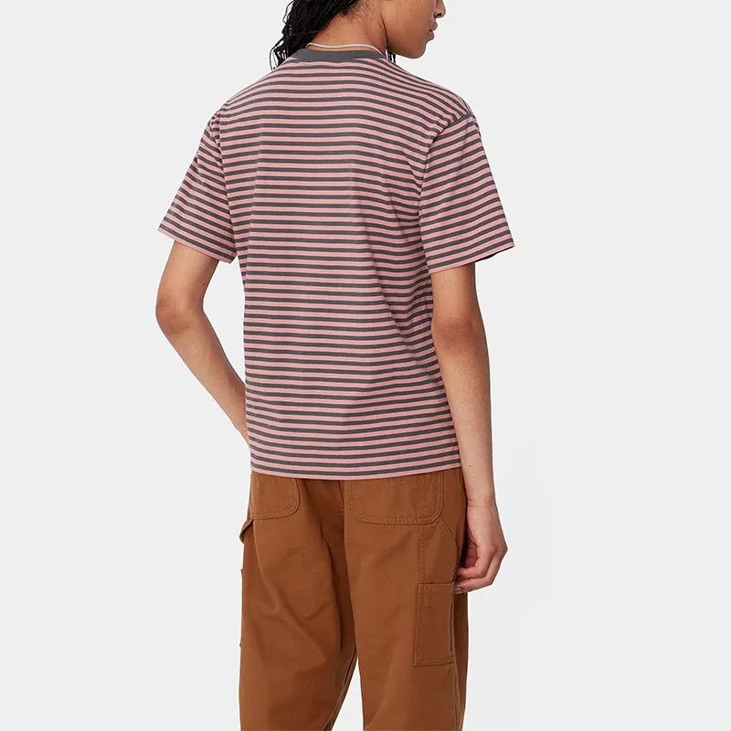 Carhartt WIP Drop Shoulder Sleeve T Shirt Women's Rose Red-4