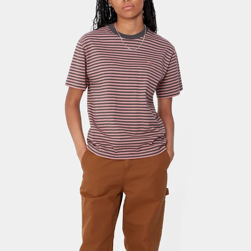 Carhartt WIP Drop Shoulder Sleeve T Shirt Women's Rose Red-3