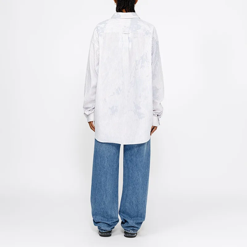 Stussy Classic L/S Shirt Bleached Poplin Shirt-5
