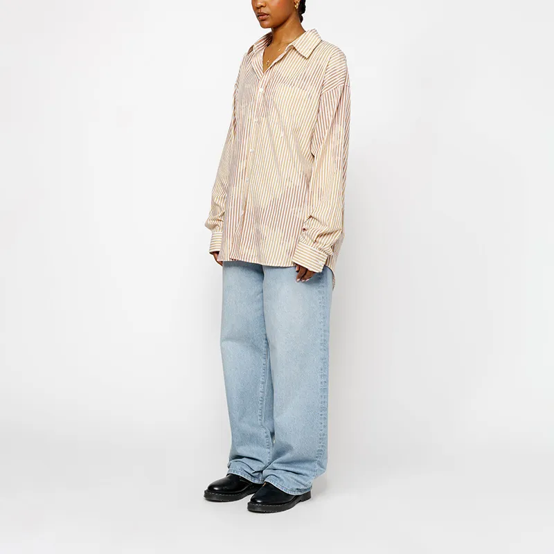 Stussy Classic L/S Shirt Bleached Poplin Shirt-11