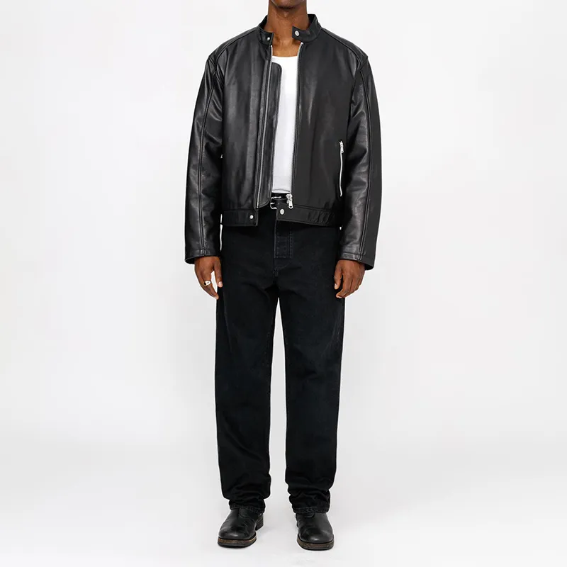 Stussy Cafe Racer Leather Jacket-6