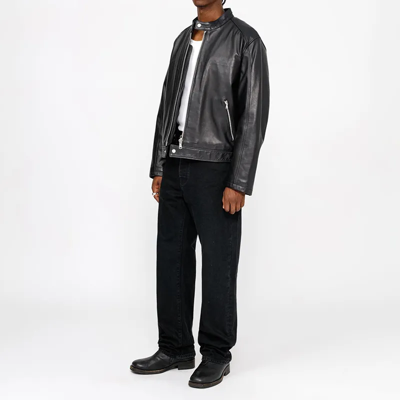 Stussy Cafe Racer Leather Jacket-3