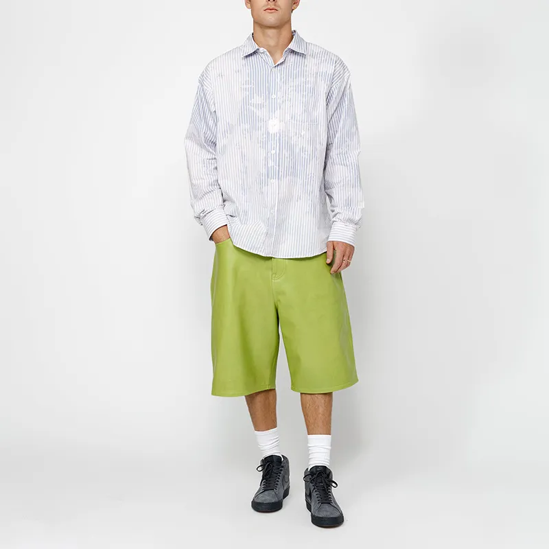 Stussy Classic L/S Shirt Bleached Poplin Shirt-2