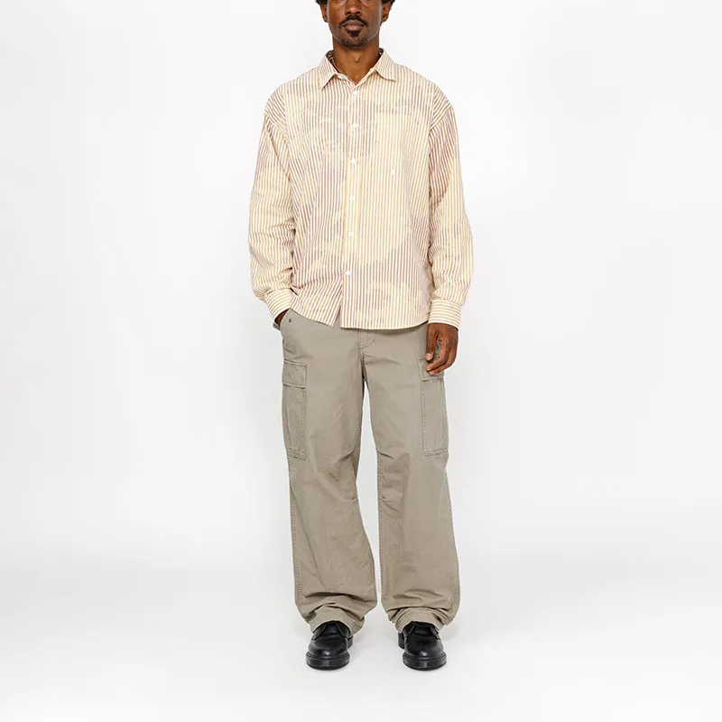 Stussy Classic L/S Shirt Bleached Poplin Shirt-8