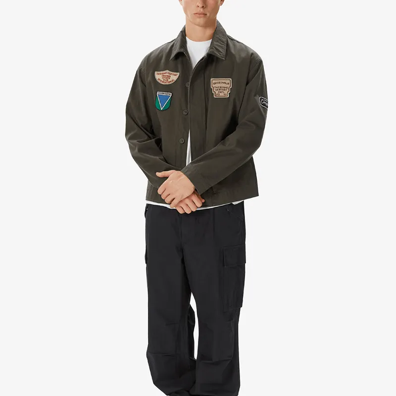 Thisisneverthat FW24 Souvenir Jacket Charcoal Jacket Unisex Charcoal Gray-2