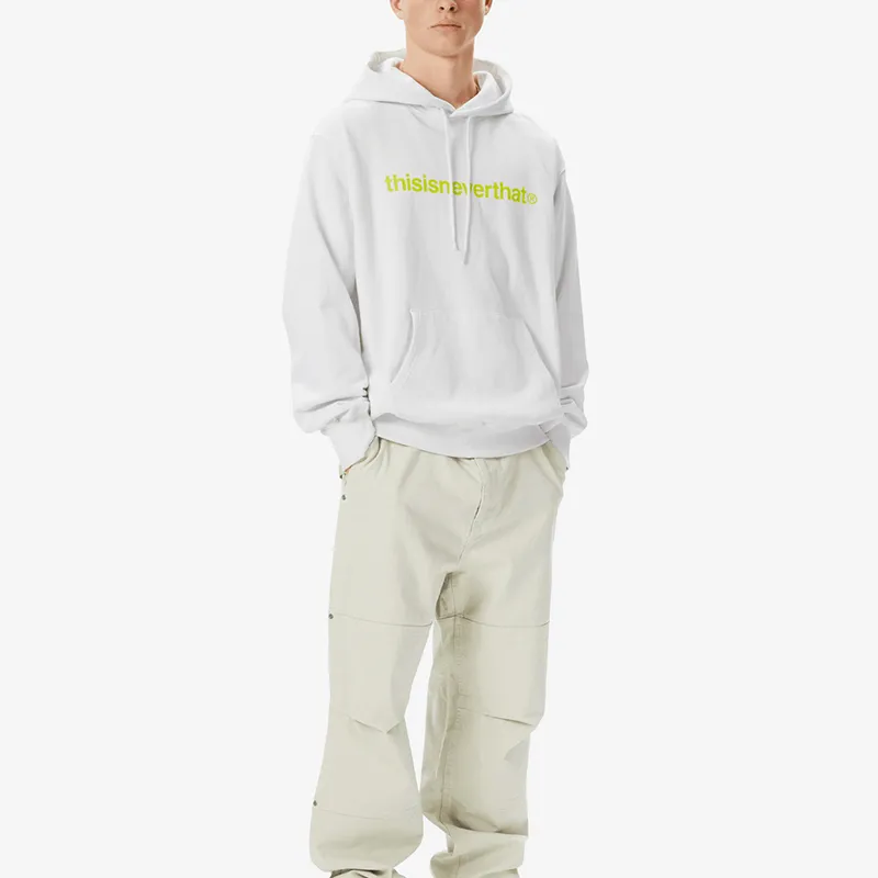 Thisisneverthat FW24 T Logo LT Hoodie Sweatshirt Unisex White-3