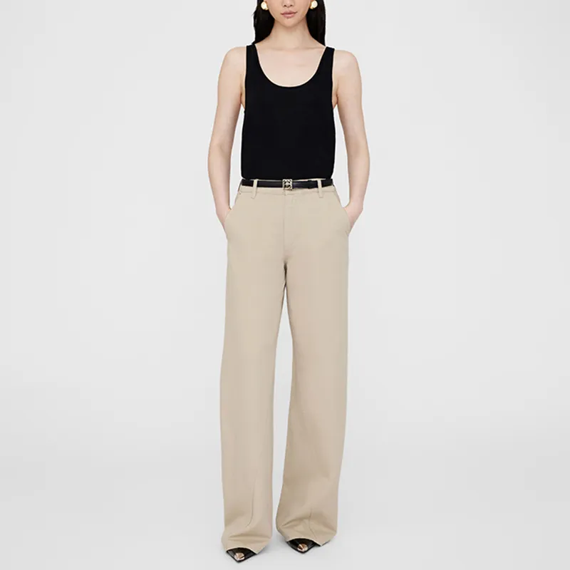 Anine Bing Briley Curved seam Twill Trousers-3