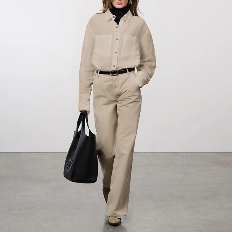 Anine Bing Briley Curved seam Twill Trousers-1