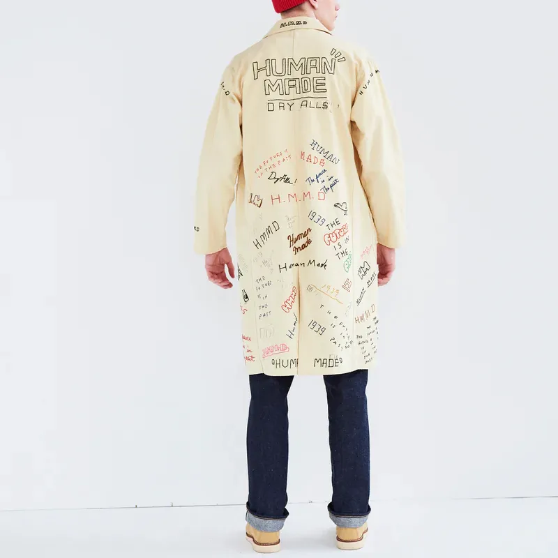 HUMAN MADE Trench Coats Unisex Light Umber-2