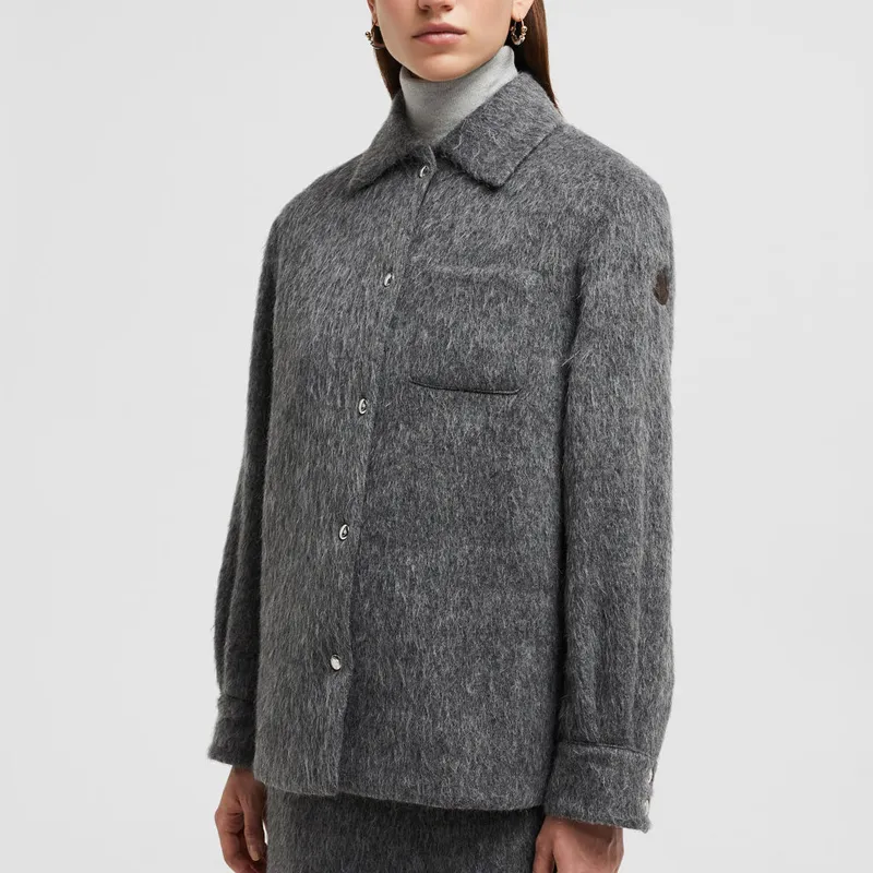 Moncler Logo Patch Buttoned Shirt Jacket-2