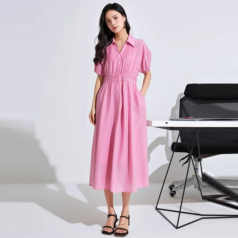 VILAN Short Sleeved Dresses Women's Pink Universe-1