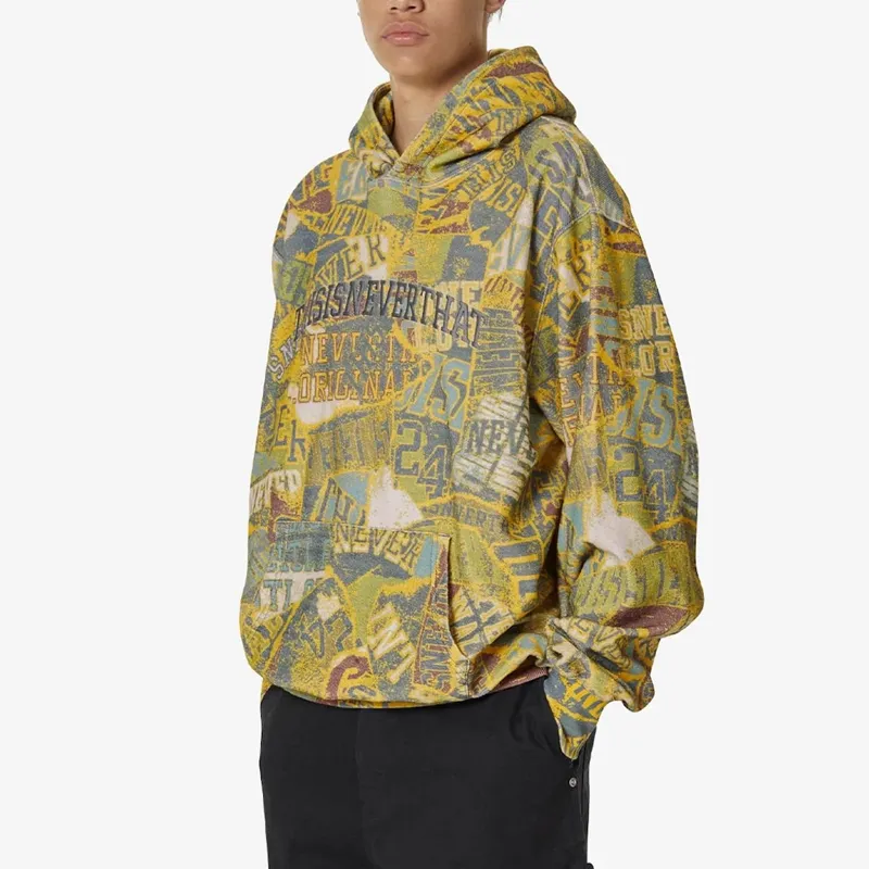 Thisisneverthat FW24 FW24 Crazy Arch Logo Hoodie Multi Sweatshirt Unisex Yellow-2