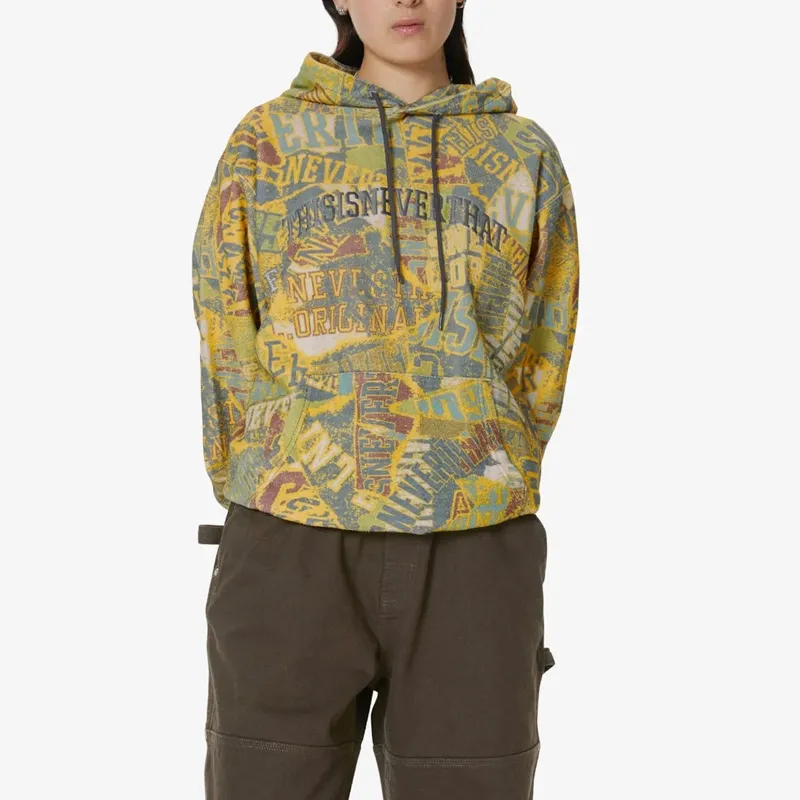 Thisisneverthat FW24 FW24 Crazy Arch Logo Hoodie Multi Sweatshirt Unisex Yellow-3