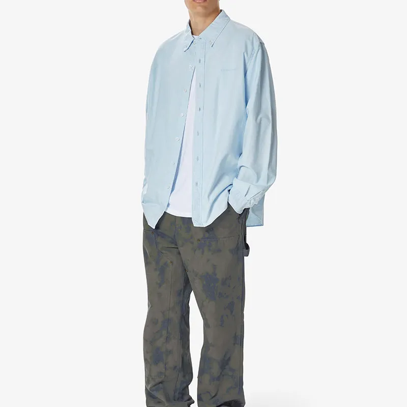 Thisisneverthat FW24 FW24 Overdyed T Logo Oxford Shirt Shirt Unisex Blue-3