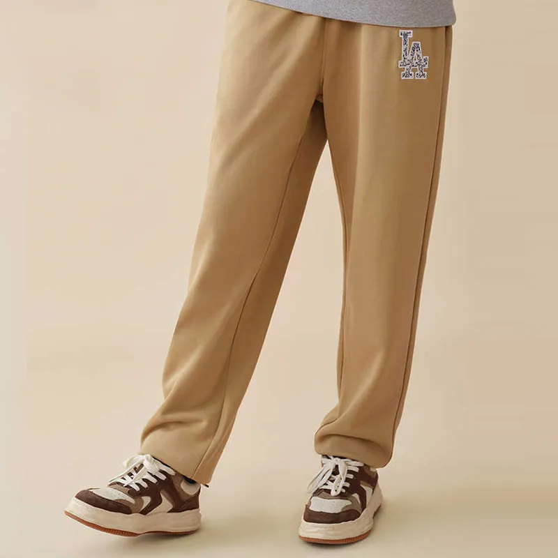 New Era Blue And White Porcelain Series Knitted Sports Pants Unisex Khaki-2