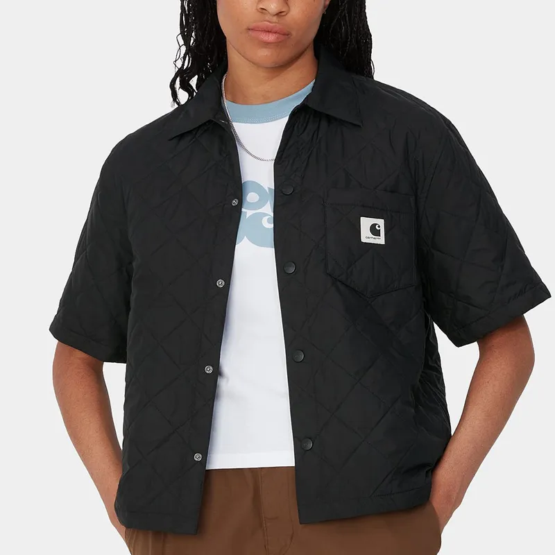Carhartt WIP W' S/S FW24 Laurens Shirt Jac Jacket Women's Black-2