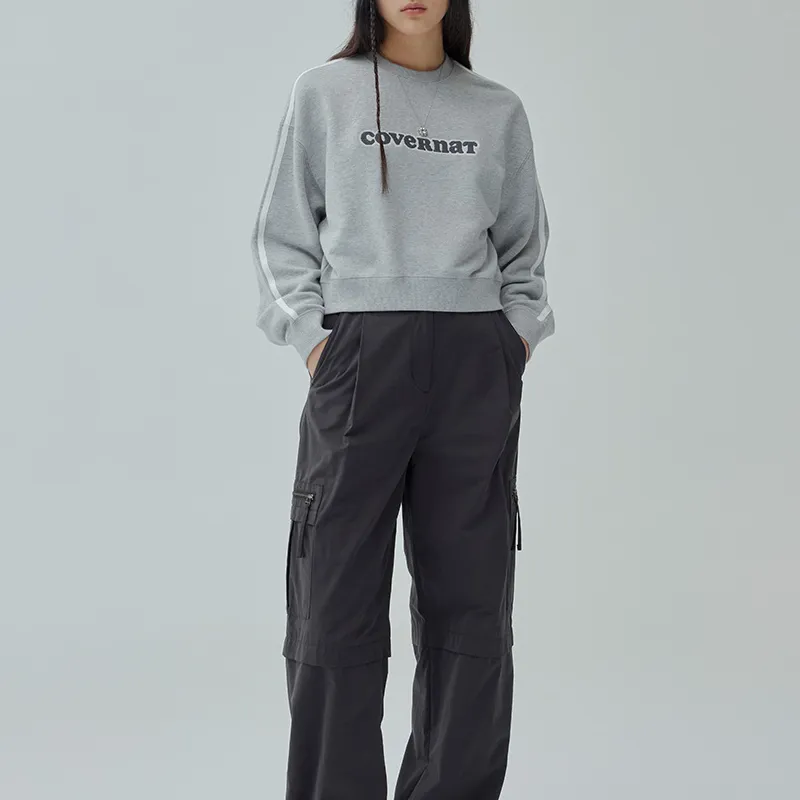 COVERNAT FW24 Sweatshirt Women's Mixed Color Gray-2