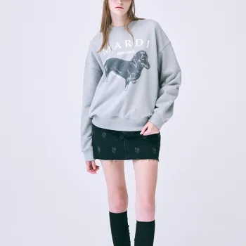 MARDI MERCREDI FW24 SWEATSHIRT DDANJI_GREY WHITE Sweatshirt Women's Gray White