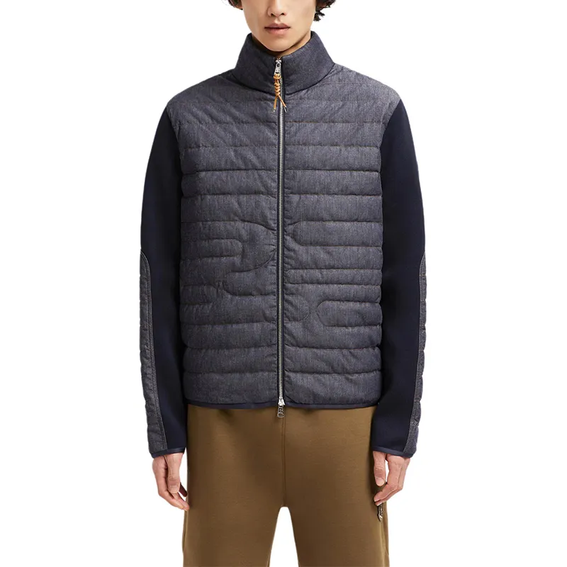 Moncler Padded Snake Quilted Denim Cardigan-3