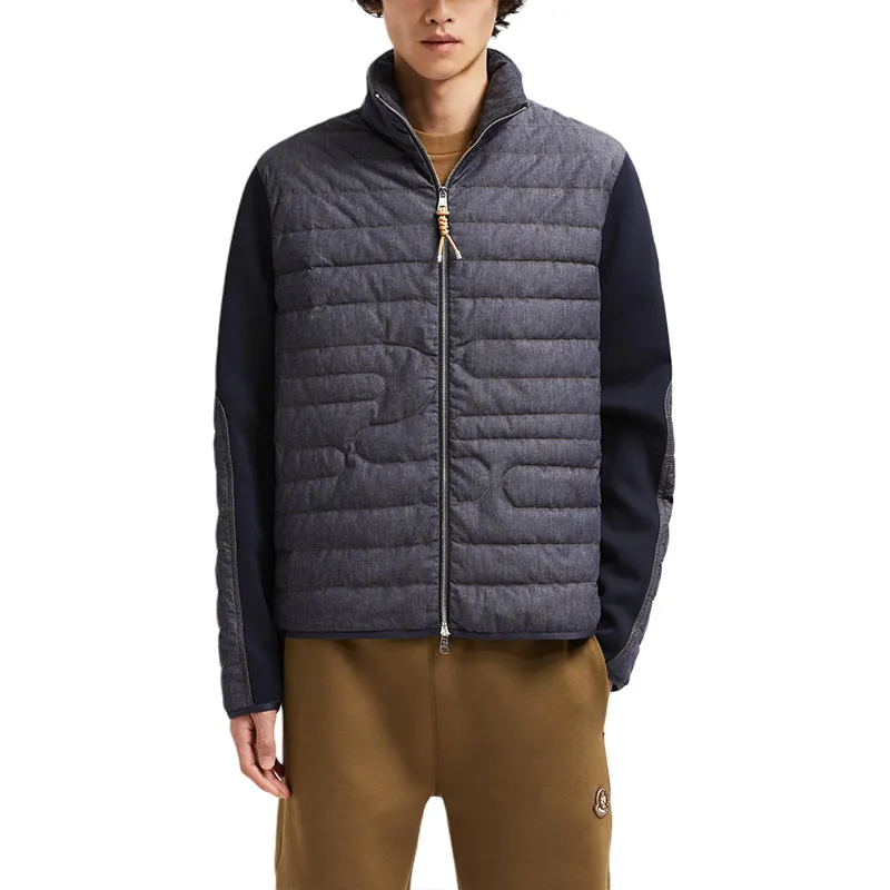 Moncler Padded Snake Quilted Denim Cardigan-1